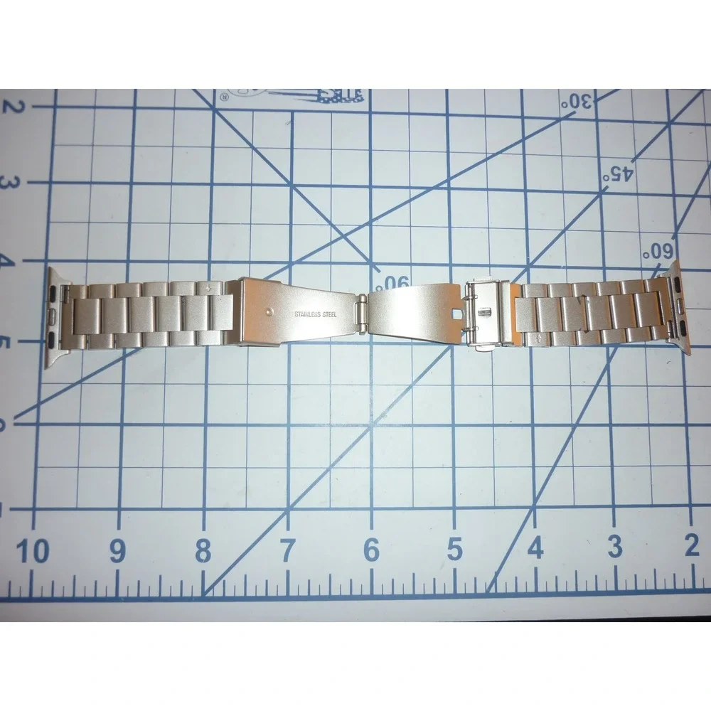Stainless Steel Link Band for Apple Watch Brushed Champagne Starlight 42/44/45mm